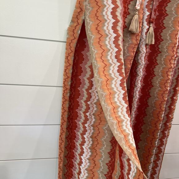 Becca Rebecca Modcave Crochet Orange Cover Up Pants Large Colorful - Picture 3 of 6